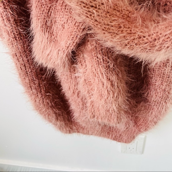 Retro style vneck sweater faux fur size L - Picture 7 of 7